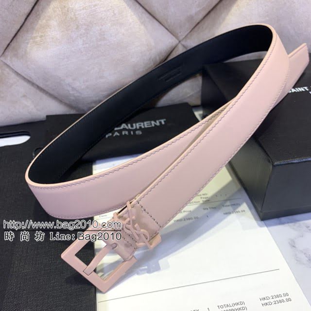 Saint Laurent女士皮帶 聖羅蘭金扣小牛皮腰帶  jjp1759